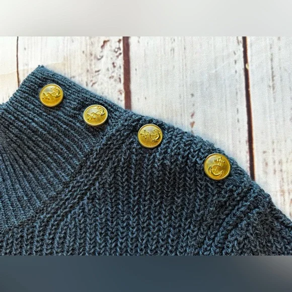 Anthropologie Maeve Divendra Navy & White Stripe Pullover Knit Sweater - Picture 11 of 11